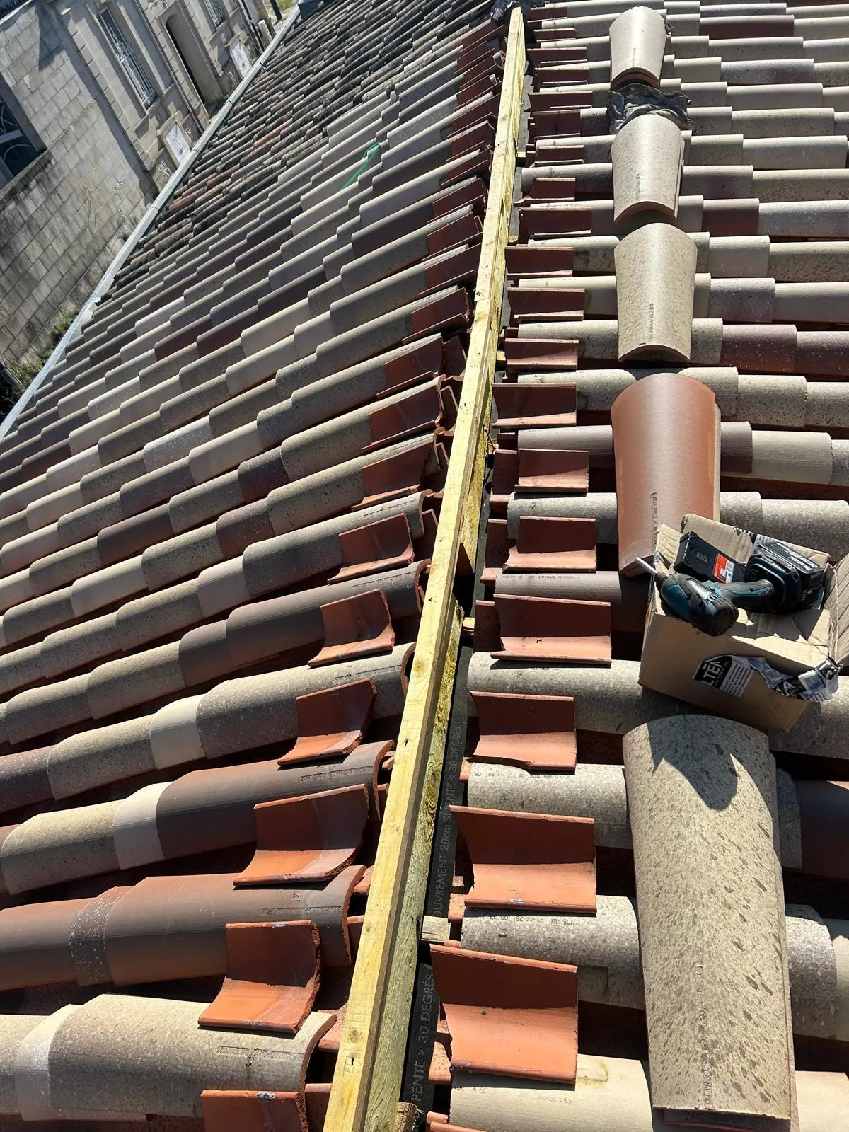 Chantier de couverture en Gironde