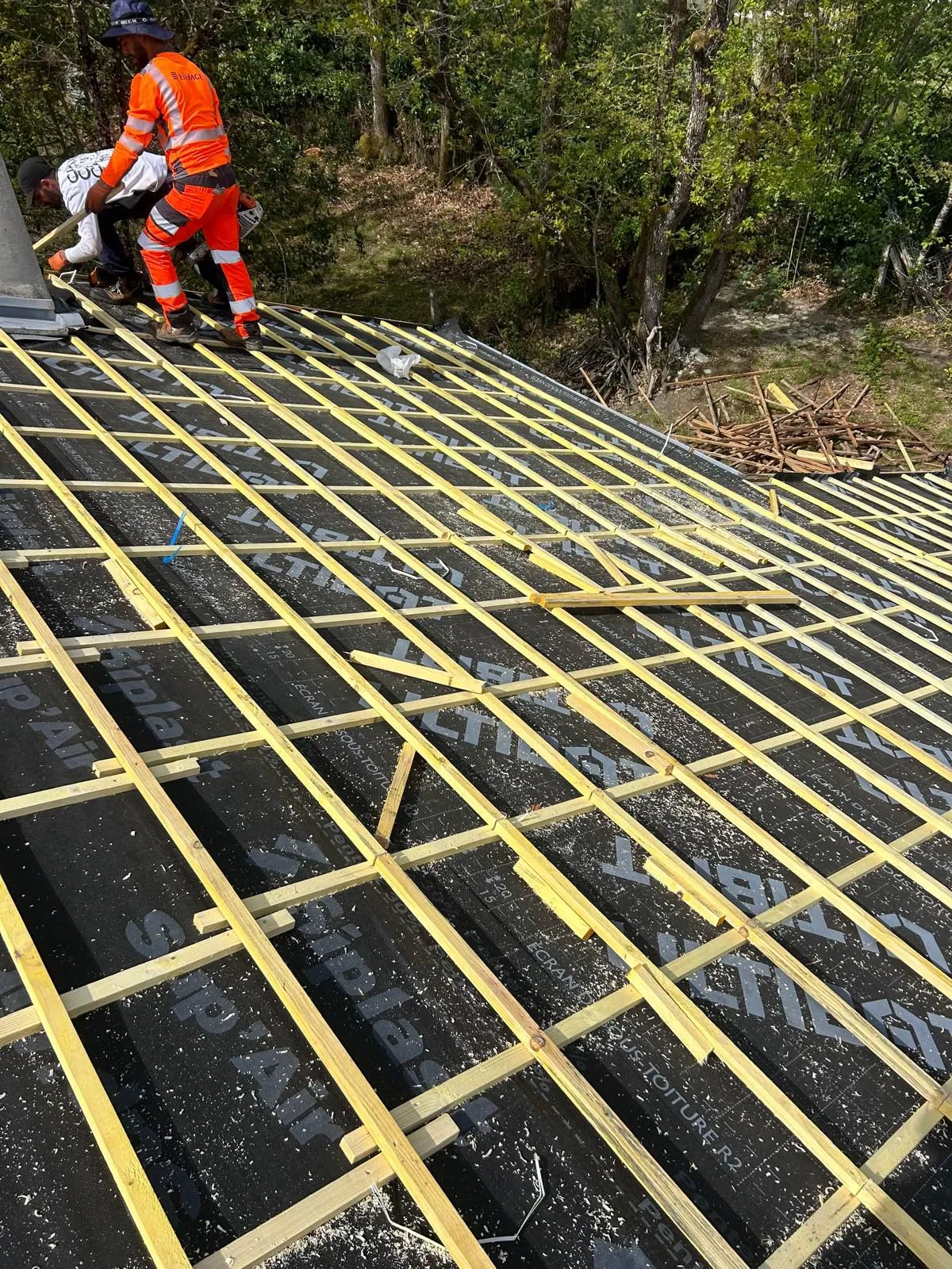 Chantier de couverture en Gironde