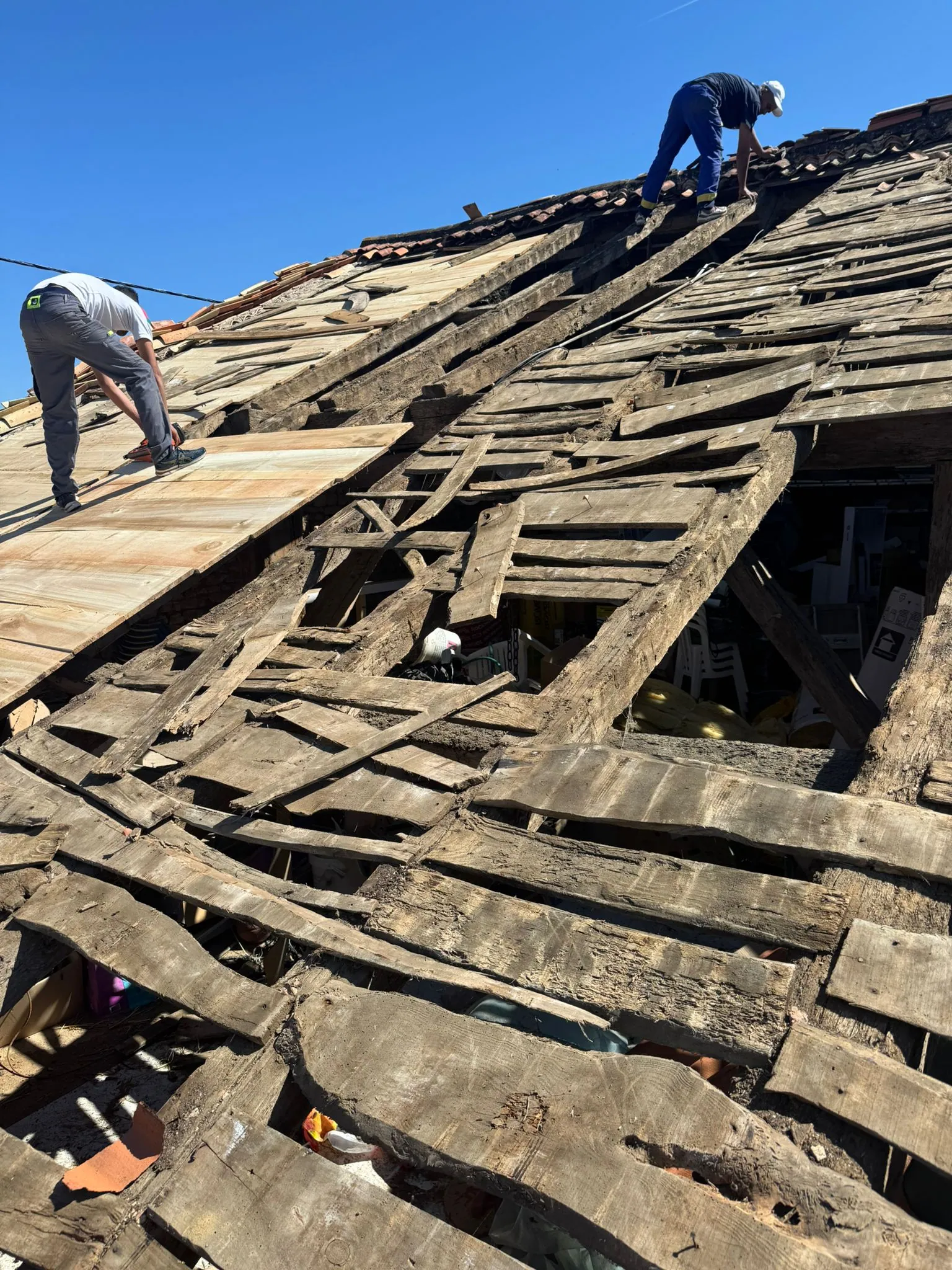 Chantier de couverture en Gironde