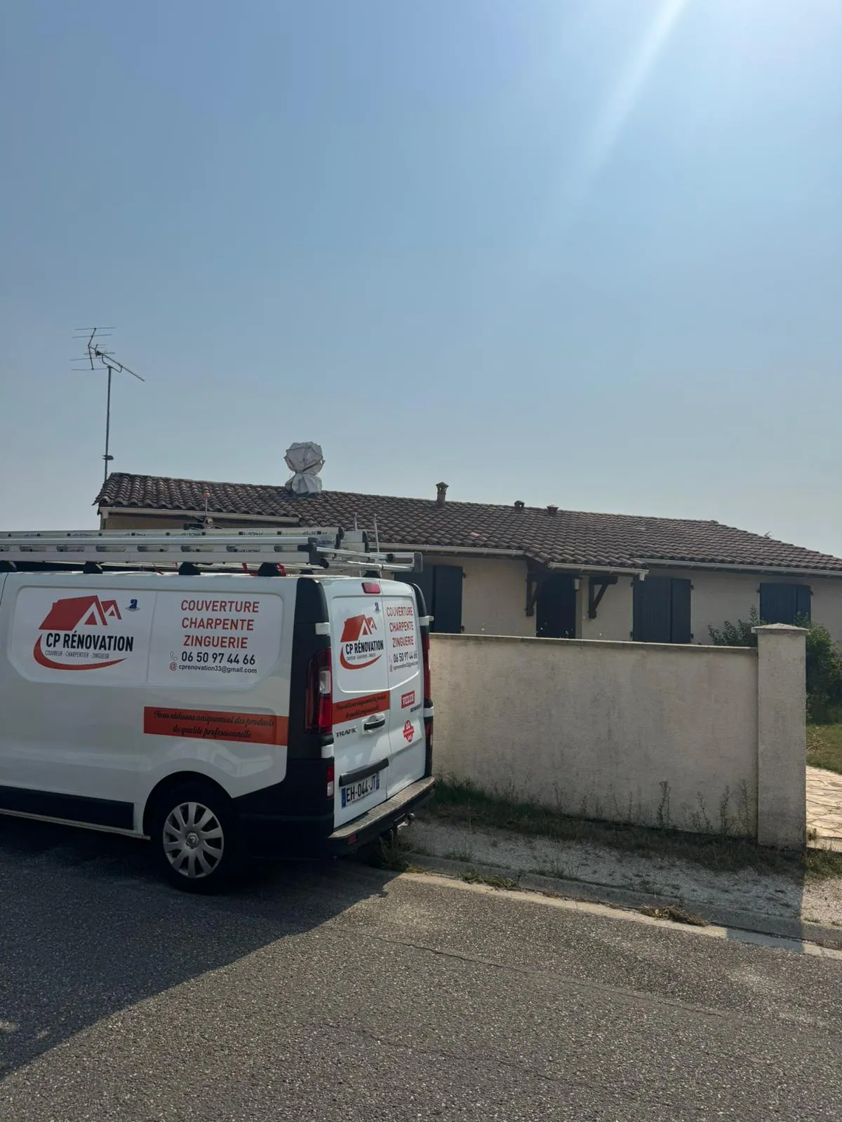 Chantier de couverture en Gironde